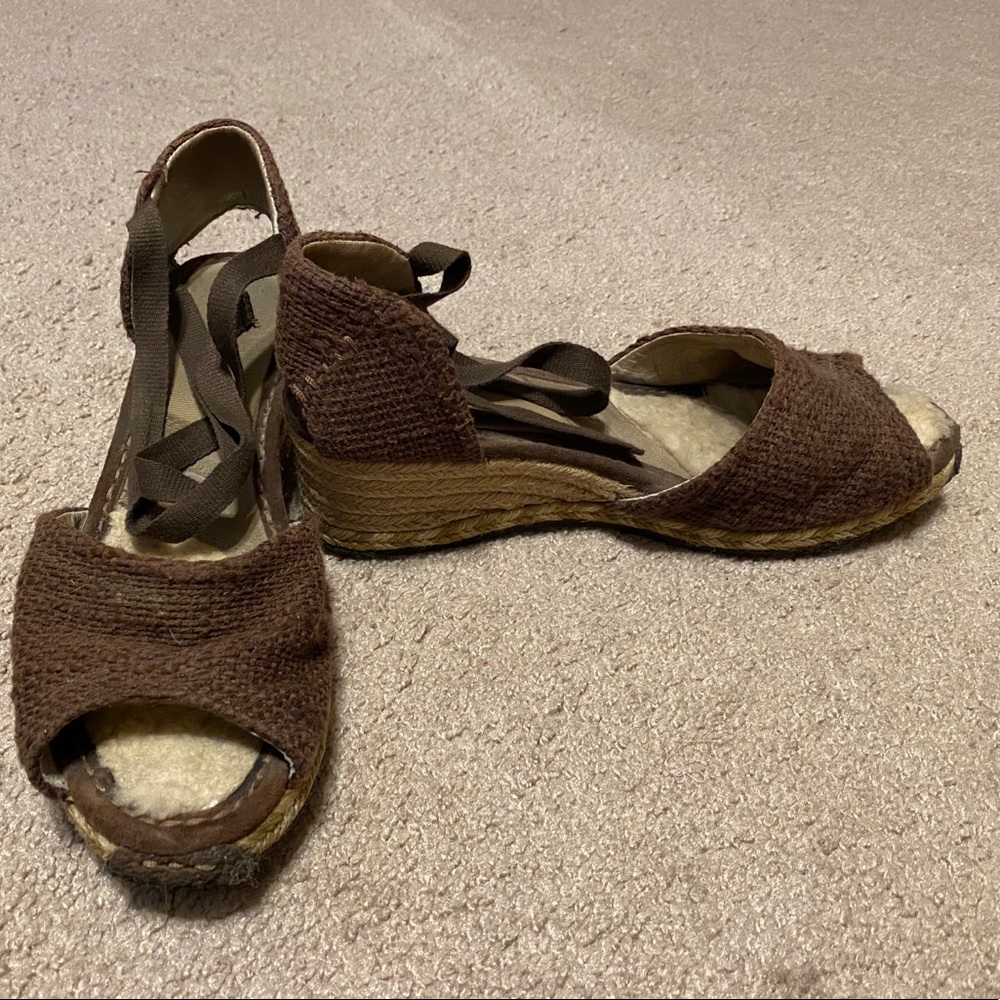 Ugg brown wedge sandals